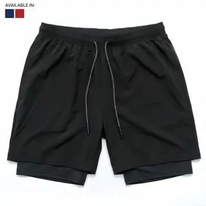 Sweet Wear Men's 2-in-1 Athletic Shorts with Built-in Liner Gym Workout Activewear Running Fitness Outfit Quick Dry Double Layer Training Jogging Summer Casual Sportswear Elastic Drawstring Bottoms