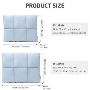 New Magnetic Puff Tablet Sleeve Case for iPad Xiaomi Samsung Lenovo Soft Puffy Shockproof Magnetic Closure Portable Notebook Bag 13-16inch