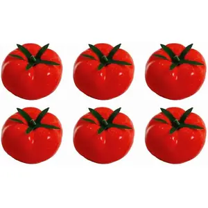 Artificial 6 Pieces Faux Realistic Large Tomato Lifelike Simulation Foam Fruit Decoration for Home Decor, Kitchen, Party & Prop