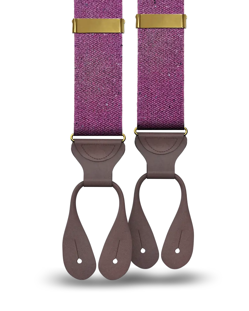 Harlem Recycled Yarn Suspenders - Purple
