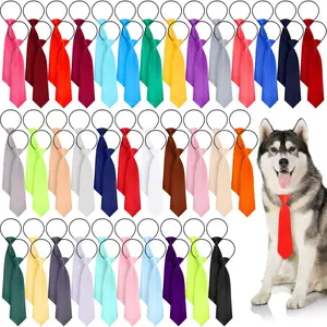 70 Pcs Dog Neck Ties Bulk, Adjustable Pet Bow Ties for Medium Large Dogs, Pet Collar Grooming Costume Accessories for Daily Wearing Photography Wedding Birthday Holiday Party Gift, 35 Colors