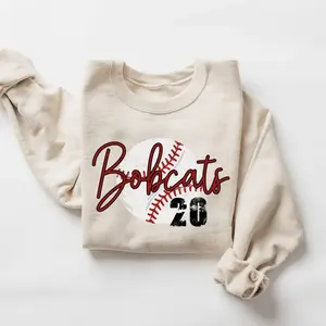 Personalized Baseball Sweatshirt, Baseball Team Name & Number Sweatshirt, Game Day Sweatshirt, Custom Baseball Team Sweatshirt, Baseball Jersey Number