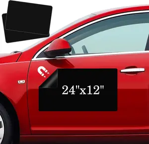 Blank Car Magnets, " x ",  Pack Car Black Door Magnets Signs for Vehicle, Rounded Corners Blank Flexible Magnet Sheet Stickers for Car to Advertise Business and Personalized Decal