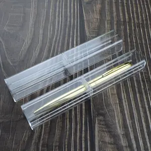 1pc Secure Your Pen In Style With This Transparent Plastic Single Pen Case Stylus