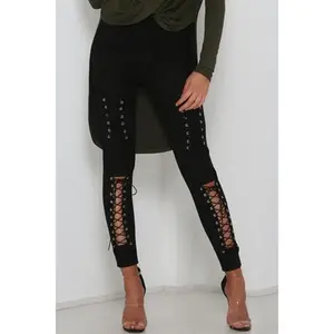 Suede Lace Up Leggings