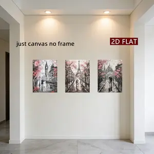 3pcs Love Art Canvas Poster Set, Beautiful Marble Design Wall Decor, Unframed Living Room Bedroom Hanging Painting