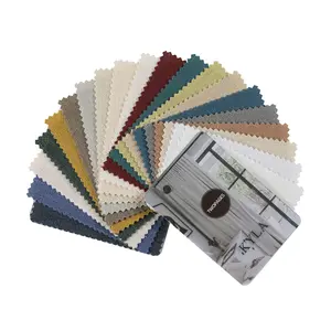 TWOPAGES Kyla Faux Linen Lightweight Curtain Fabric Swatch Booklet - Solid 90% Polyester 10% Linen 230 gsm Durable Skin Friendly