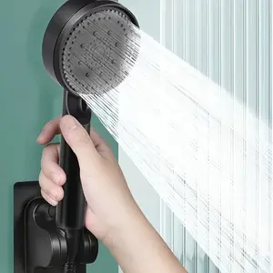 1pc five-speed multi-functional shower pressurized showerhead, pressurized showerhead, bathroom accessories, handheld showerhead, wall-mounted showerhead, single head