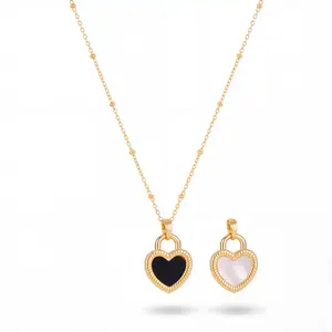 Milan Chiva Gold Pendant Necklace for Women 14K Dainty Charm Statement Chain Jewelry