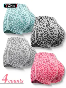 Women's Seamless Leopard Texture High Elasticity Tight Fit Butt Lifting Gym Shorts, High Waist Abdomen Control Gym Casual Outdoor Wear