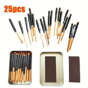 Waterproof Matches For Camping Hiking Bushcraft Fishing Hunting Outdoor Survival Waterproof Windproof Relight Submersible Matches Wax Infused Natural Cord For Camping Storm Hiking Bushcraft Outdoor Survival, Without Battery