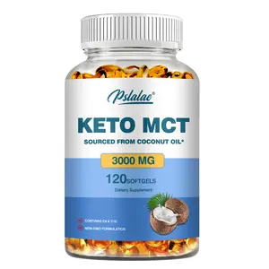 Pslalae Ketone MST Dietary Supplement 120 Capsules, made from natural pure coconut oil extract, supports skin, hair, and gut health.