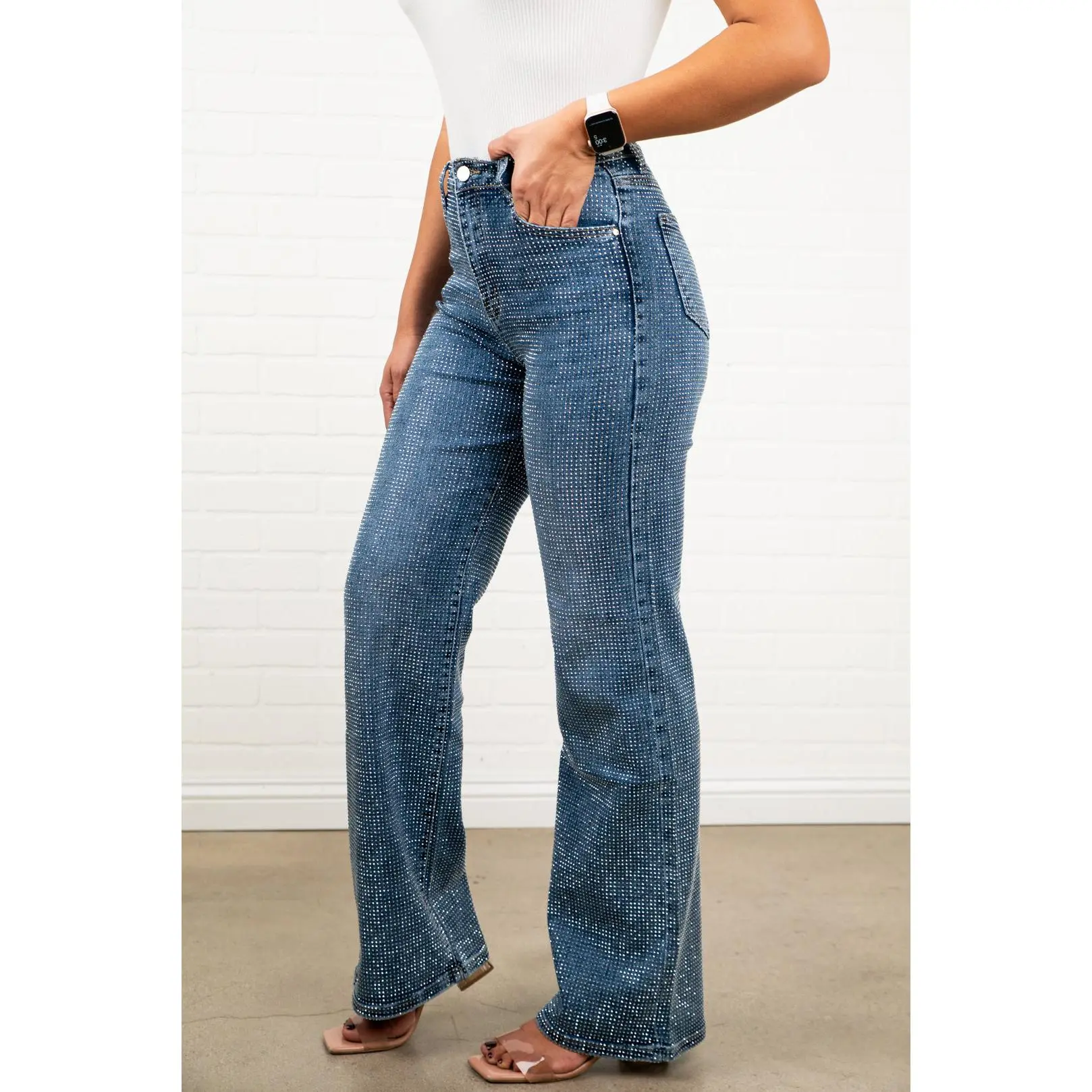 Angelina Straight Leg Light Wash High Waisted Denim Angelina Straight Leg Light Wash High Waisted Denim