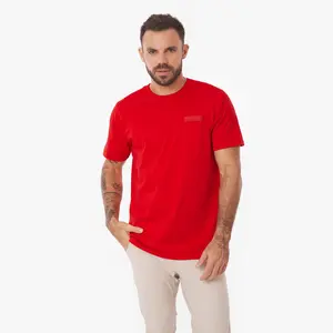 Men's Privé Patch Jersey Tee — Risk Red