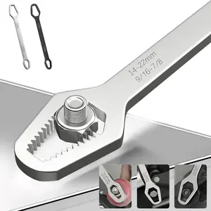 VAYWET Universal Car Torx Wrench Self-tightening Wrench Double-head Torx Spanner, Non-Slip Multi-function Wrench for Most Nuts Bolts Repair Professional Car Assembly Disassembly Tool Double Ended Wrench 8-22mm Nuts for Garage, Auto Repairs Car, Truck Boat