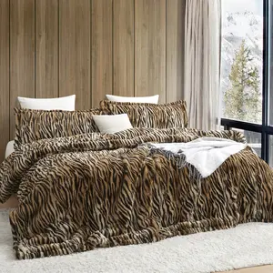 There's a Bengal in My Bed - Coma Inducer Oversized Comforter Set - Black and Orange Stripes