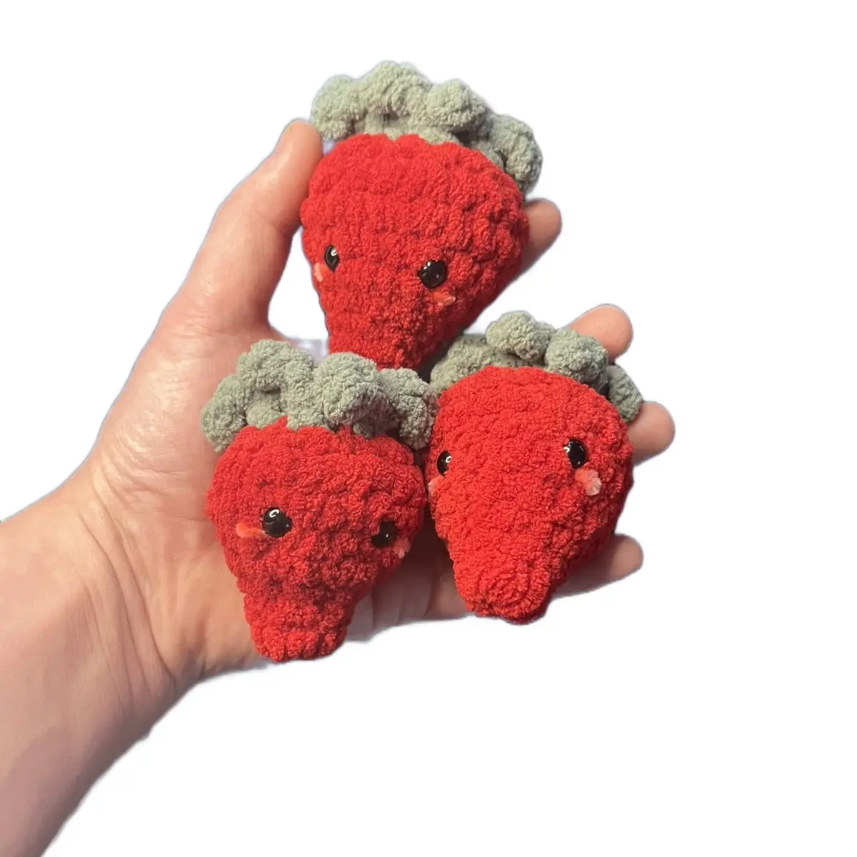 Handmade Crochet Strawberry Plushie