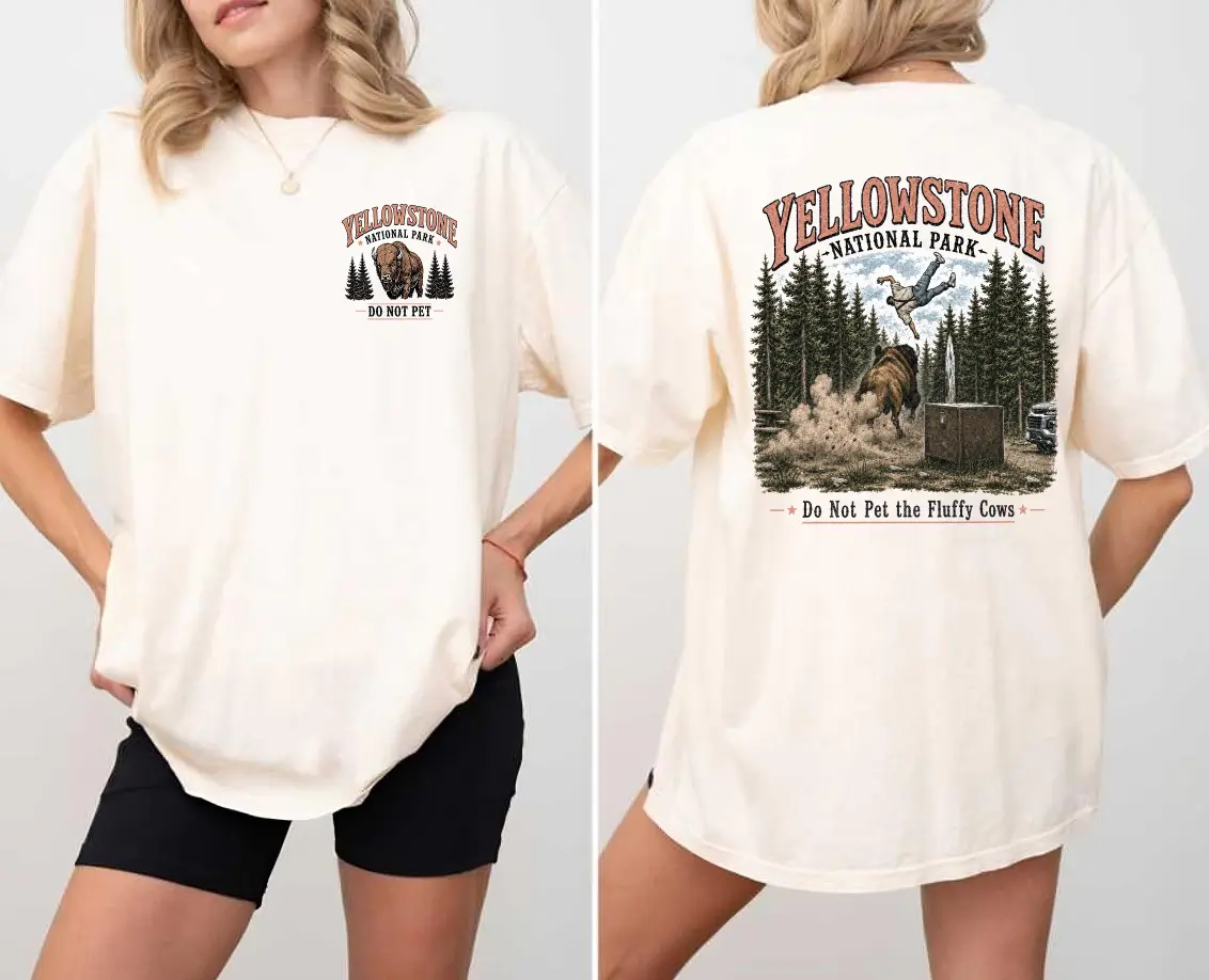 Do Not Pet The Fluffy Cows Shirt, Yellowstone National Park Shirt, Family Trip Outfit, Matching Camp Shirt, Vacaton Gift