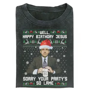 Funny Christmas Meme T-Shirt, Happy Birthday Jesus Quote Tee, Ugly Holiday Graphic Shirt, Gift for Men Women, Trending T-Shirt