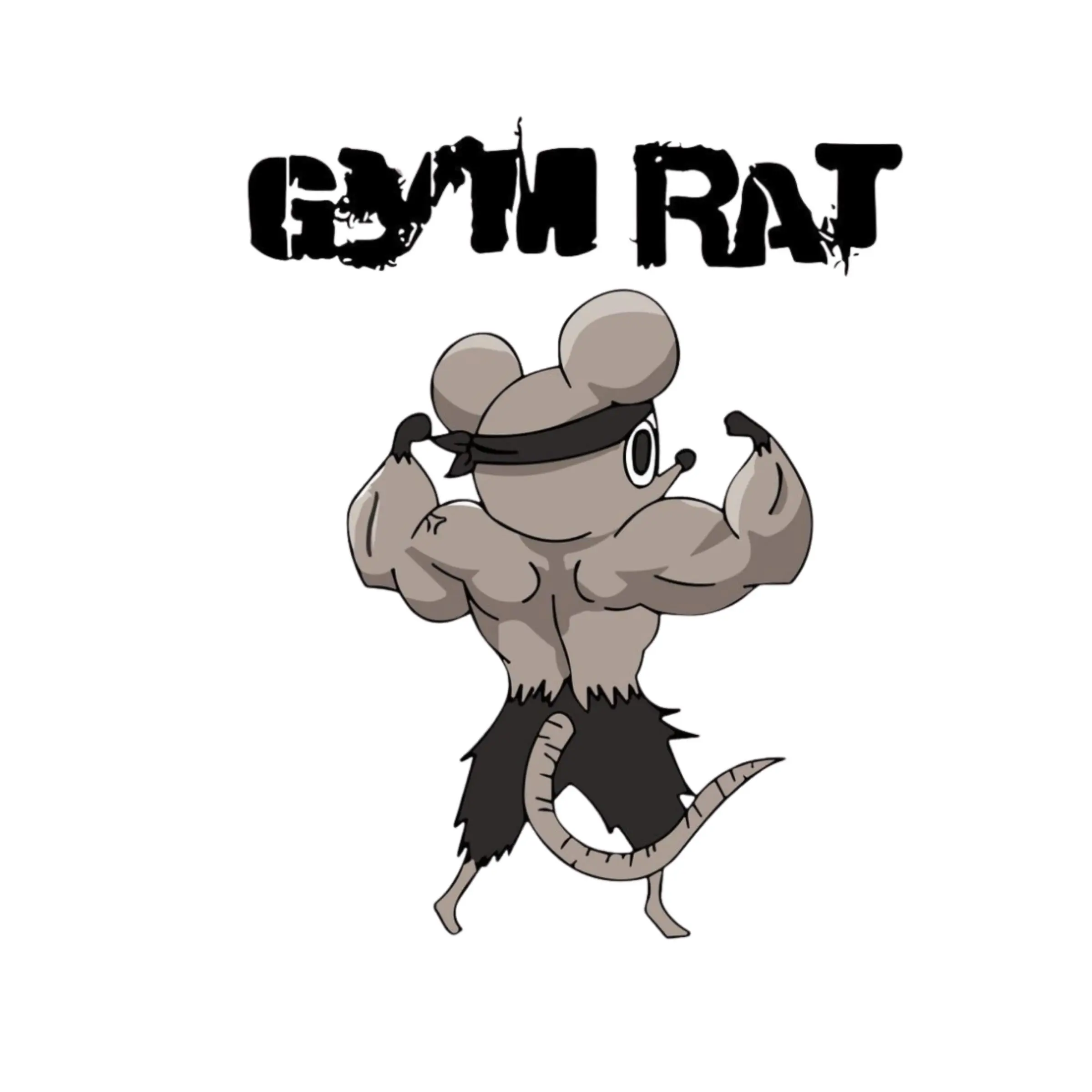 Gym Rat Bodybuilder Mouse Meme Sticker, Funny Workout Fitness Motivation Waterproof Vinyl Decal for Water Bottle