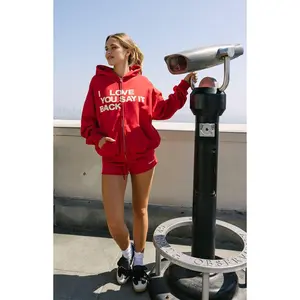 LONELY GHOST Women's Ways To Say ILY Zip Up Hoodie