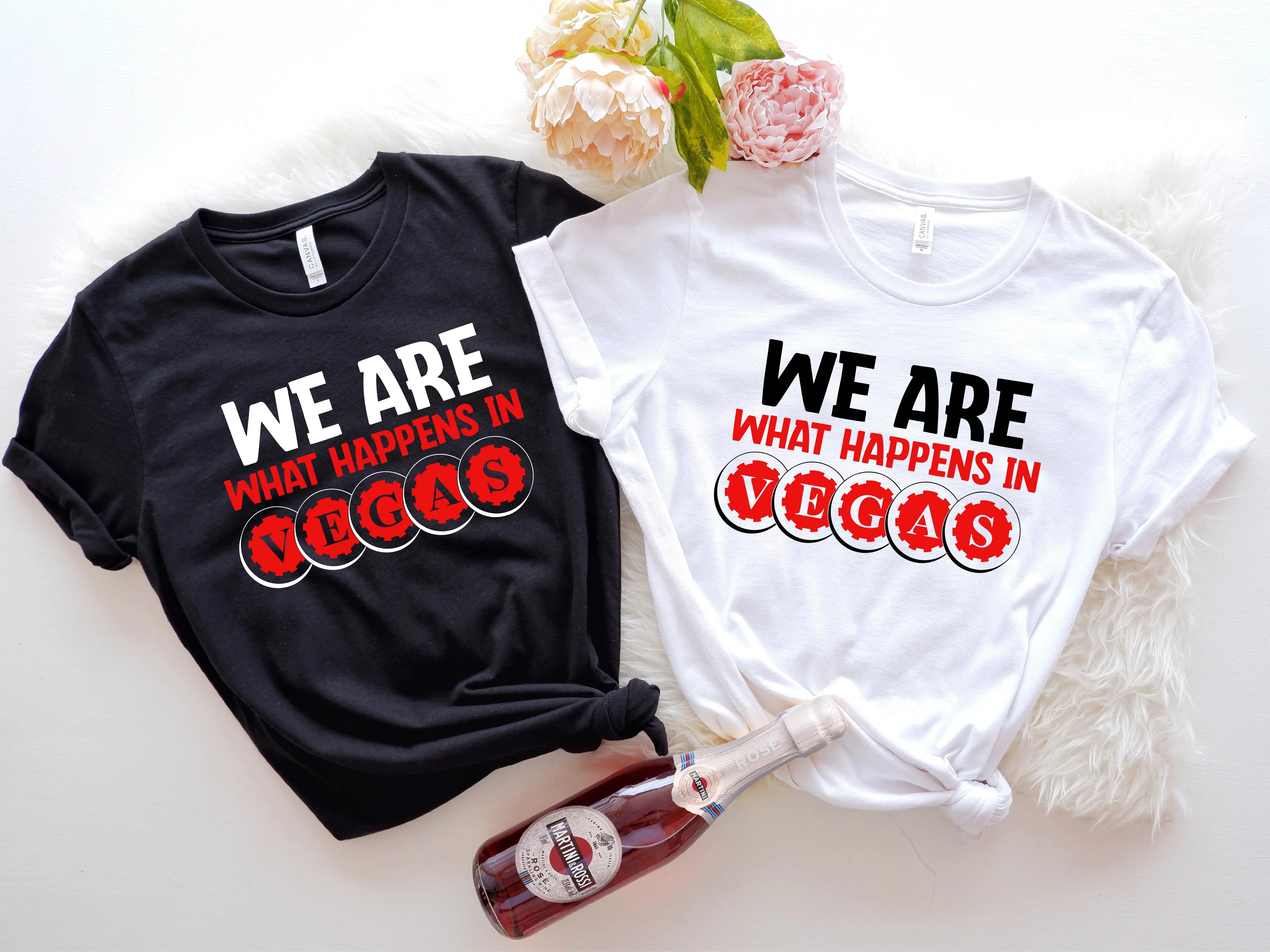 We Are What Happens In Vegas Shirt, Bridal Party Tees, Girls Vegas Trip T-shirt, Nevada Funny Gift Short Sleeve, Casino Cool Tee, Bridesmaid Matching Shirt.