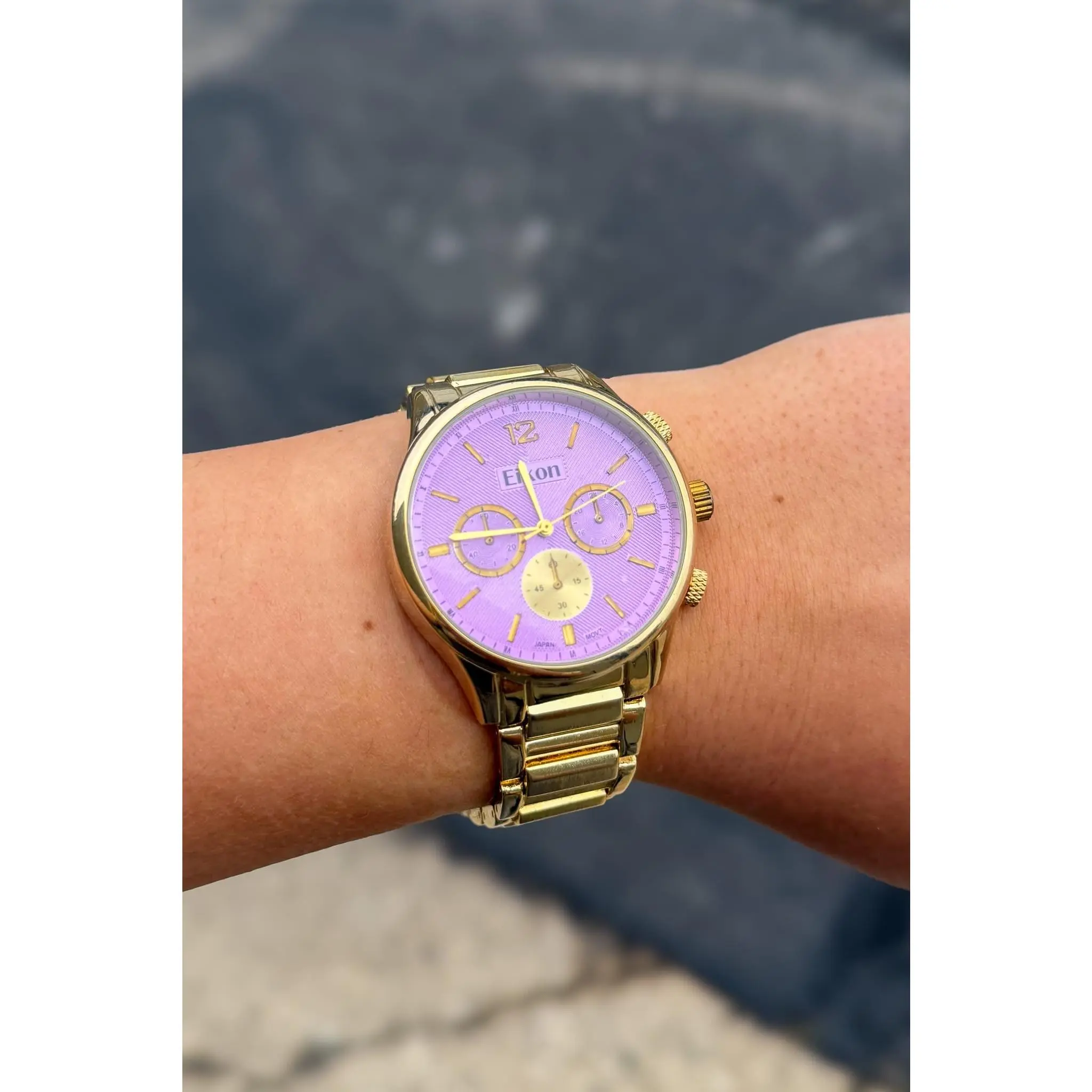 Gold & Purple Watch
