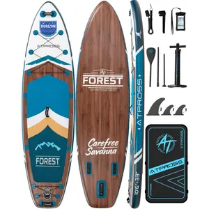 [Spring Glow Up] 10'6''x33'' Inflatable Stand Up Paddle Board, 400lbs Extra Wide Stand Up Paddleboard with Anti-Slip EVA Deck, Premium SUP Accessories Kit, Non-Slip Stable Deck Boat for Yoga Fishing Surf