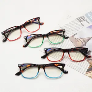 4-Pack Progressive Multifocal Fashion Blue Light Blocking Reading Glasses Featuring three-level vision adjustment,uv protection gradient-tinted frames, and spring hinge design to accommodate multiple wearers.  Essential for daily reading and office use. A