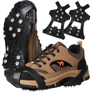 Ice Cleats Snow Traction Cleats Crampons for Shoes and Boots Non-Slip Overshoe Crampons for n Men Walking on Snow and Ice