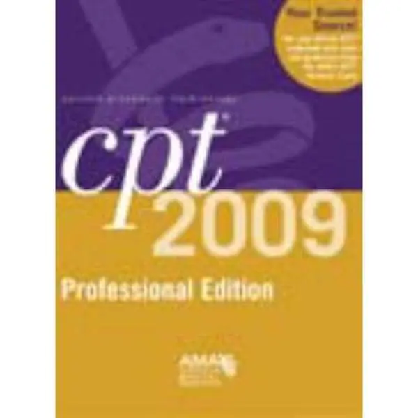 USED CPT 2009 Professional Edition Book - Current Procedural Terminology, AMA American Medical Association, Soft Cover, Official List of Procedure Codes, Good Condition, 3.3 lbs, English Language (Books Category), 3.3 Pounds