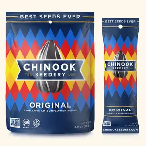 CHINOOK Original Sunflower Seeds 12-pack (4oz bags) – Keto Snacks, Gluten-Free, Non-GMO, Low Sodium, High Protein, Great Snack