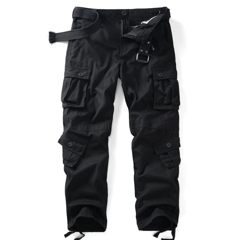 AKARMY Men's Casual Cargo Pants Military Army Camo Pants Combat Work Pants with 8 Pockets 3357-heise (No Belt) Fathersdaygift Tactical Uniform