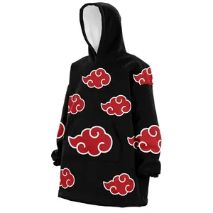 Akatsuki Hoodie Blanket Oversized Wearable Soft Warm Cozy Naruto Anime Gift