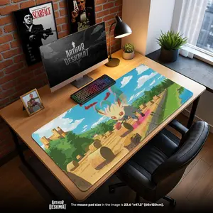 [Sale off up to 65%][Free Ship] Leafeon Mouse Pad – Pokemon Desk Mat for Gamers, Kawaii Otaku Decor, Nature Scene Mousepad, Anime Gift Idea