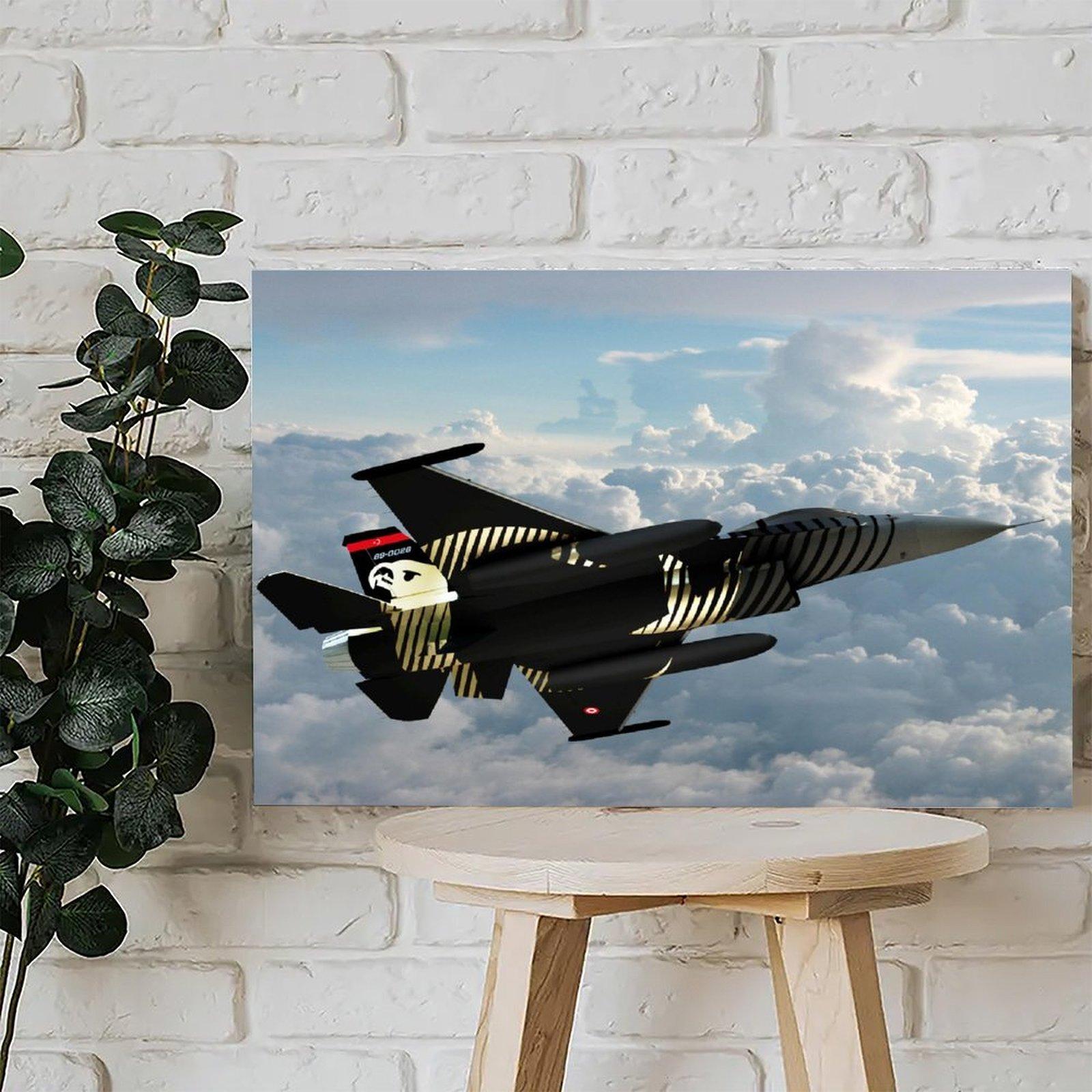 Military Fighter Poster F-16 Fighting Falcon Poster Decorative Painting Canvas Wall Art Picture Print Modern Family Bedroom Decor