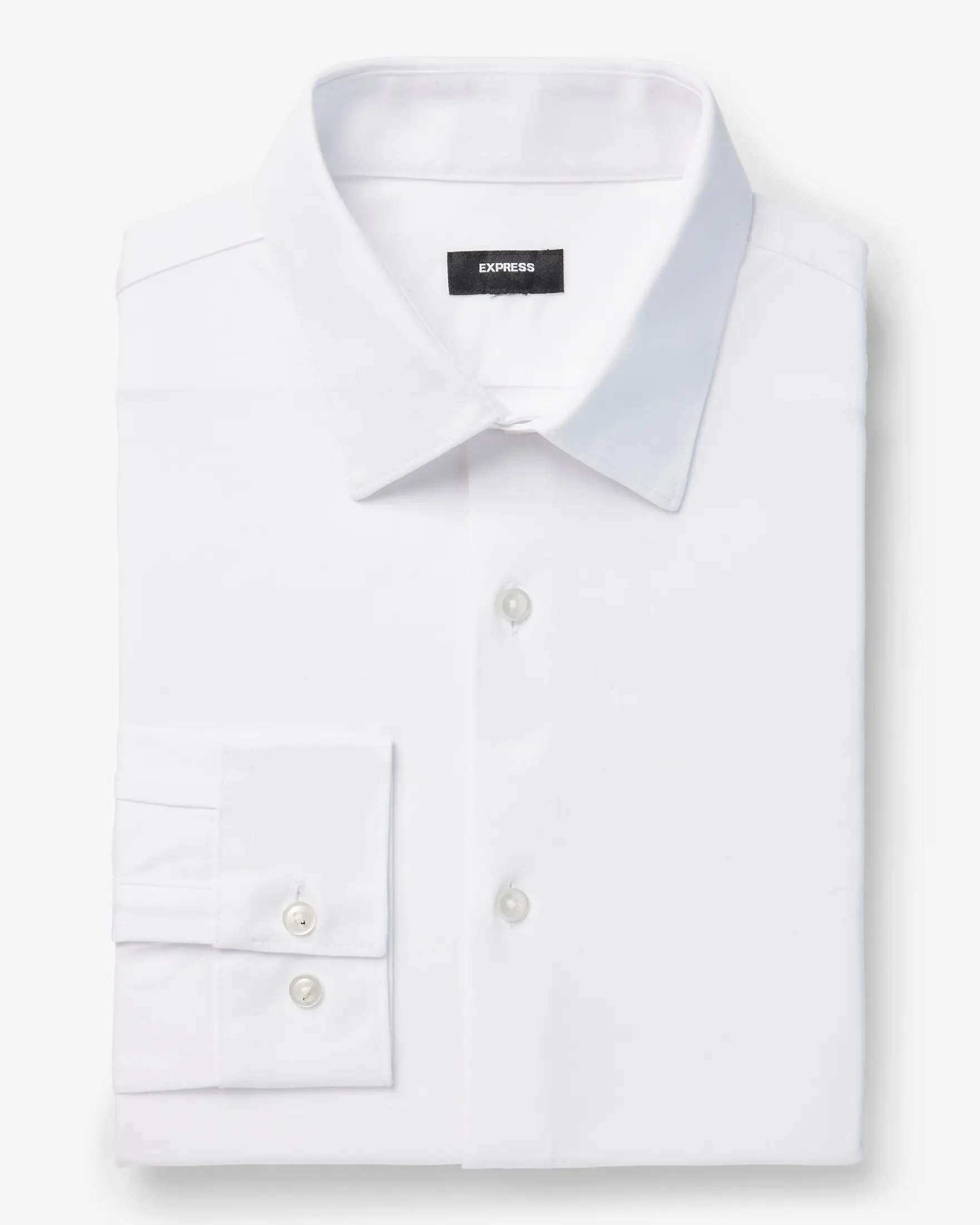 Express Classic Stretch Modern Tech 1MX Dress Shirt, Fabric, Long Sleeves, Menswear, Hem