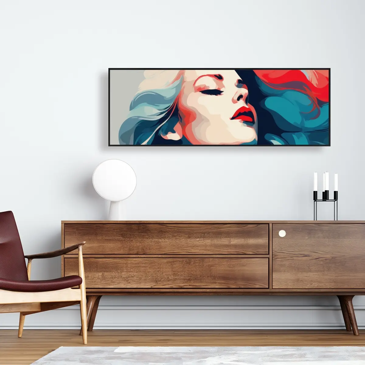 212 MAIN Beige Framed Minimalist Wall Decoration Artwork, 16x48 in - Home Goods Room Aesthetic Accent, Decor Gift (Model C1FC164852NMBX)
