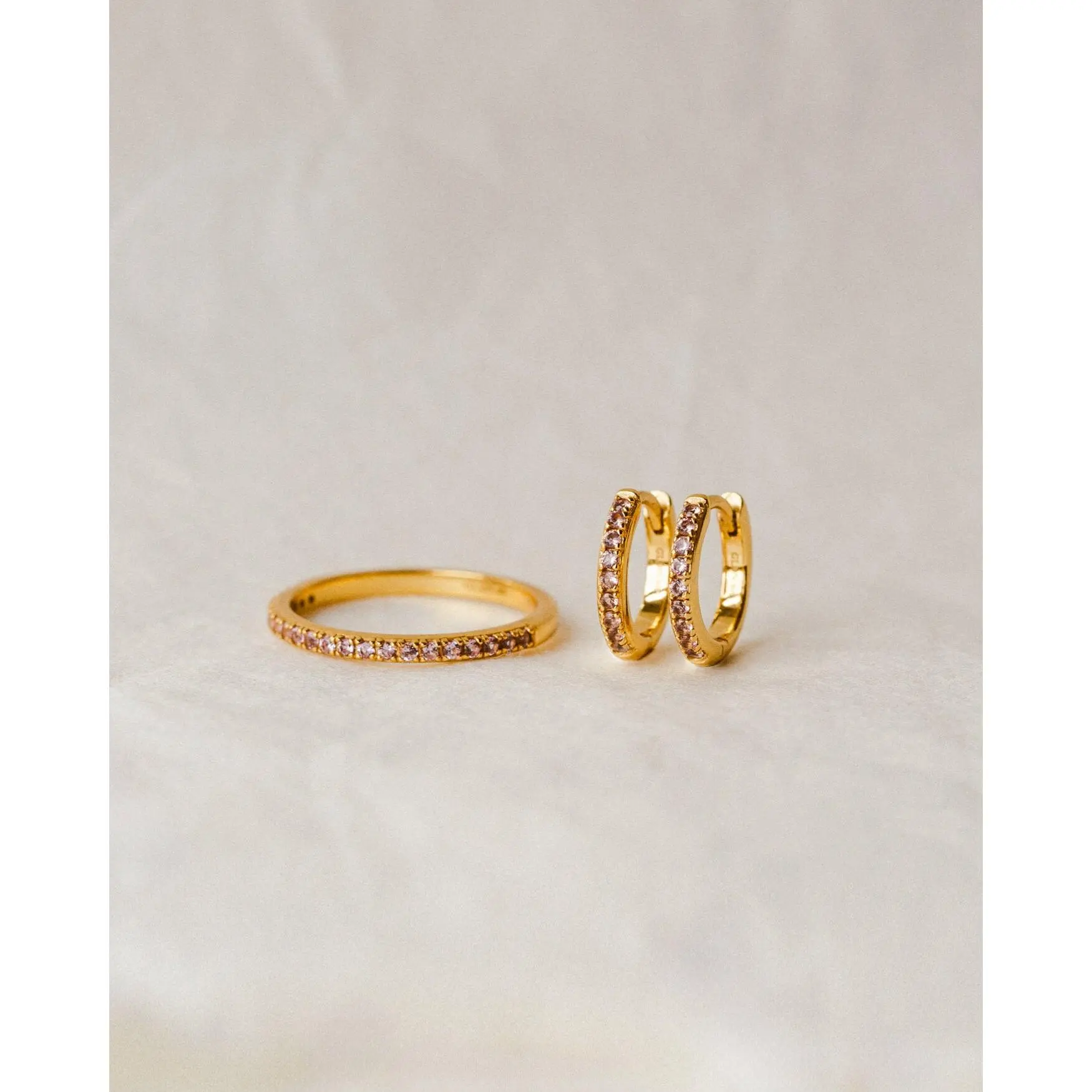 Aura Birthstone Hoops & Ring Set