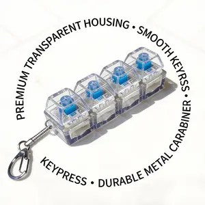 Novelty Stress Relief Pop Fidget Toys - Creative Keyboard Caps, Keycap Testers · Finger-Tip Pressing Button Toys for Hobbies, Collections, Party Supplies - Made of Transparent Plastic