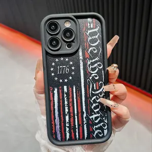 American Flag Pattern Phone Case, Phone Protective Cover, Phone Accessory Compatible with iPhone 11 12 13 14 15 Pro Max, Casing, Protector, Smartphone, Cellphone Protection