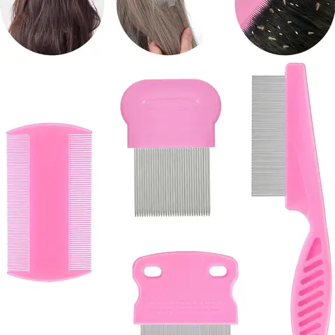 4pcs Dandruff Comb Set, Scalp Psoriasis Lice Comb, Fine Tooth Combs for Hair Care, Hair Styling Combs, Hair Detangling Comb, Multi-Functional Massage Comb for Women, Hair Tool