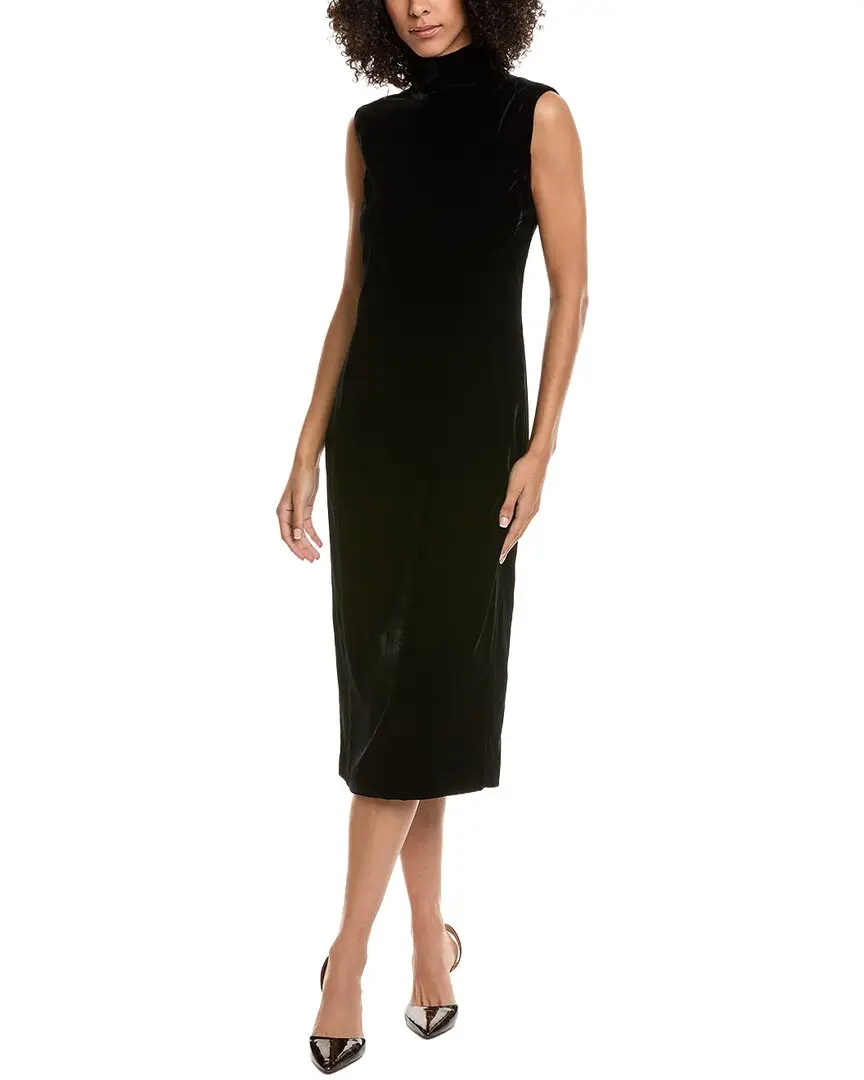 Theory Velvet Funnel Neck Midi Dress