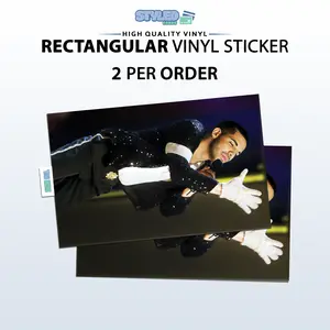 MJ DRIZZY RECTANGULAR VINYL STICKER MADE WITH HIGH QUALITY VINYL