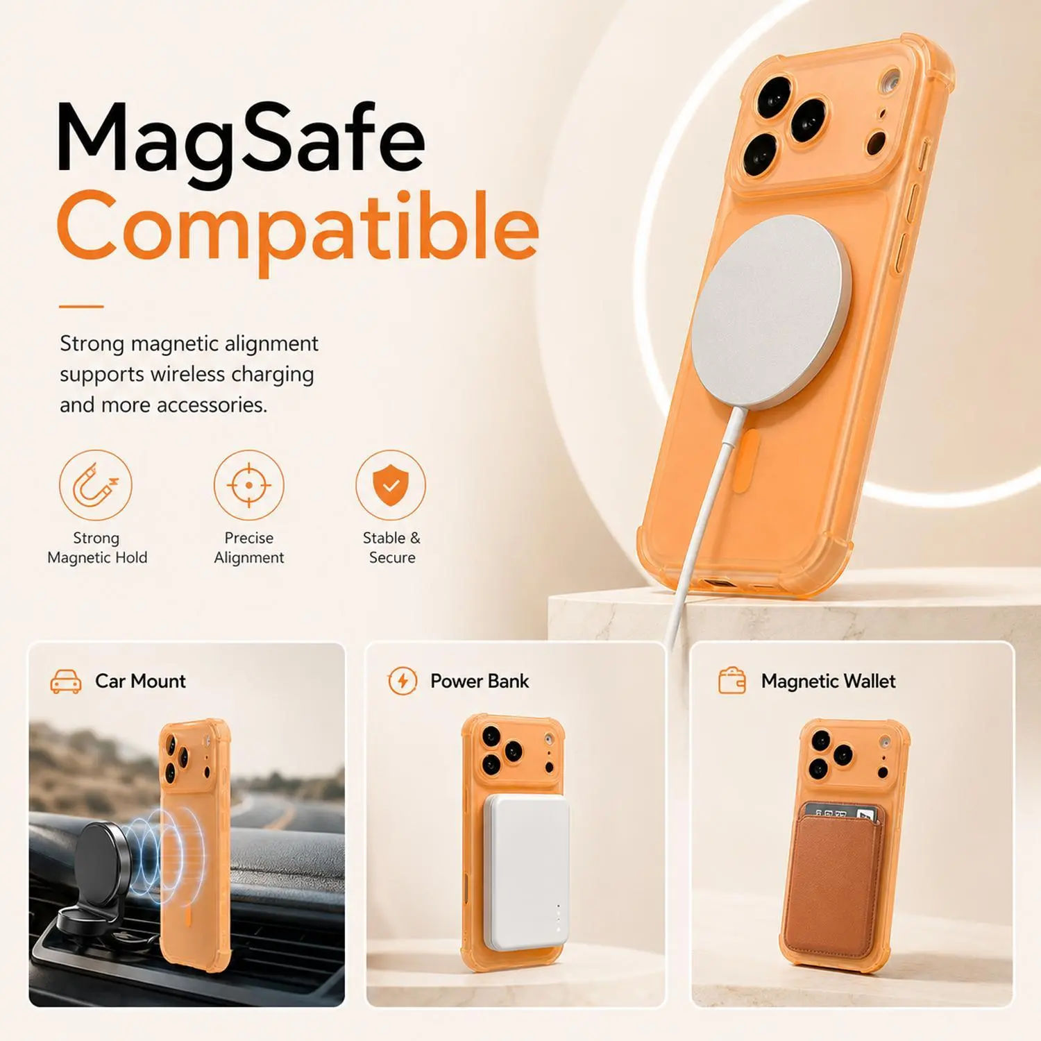 Shockproof Case Magsafe Cover for iPhone 17,16,15,14,13,12 -Slim Silicone TPU Gel, Basic Case Anti-Yellowing, Transparent Casing with Button Protection - Wireless Accessories Shockproof Protector Casing Shockproof Plastic Casing Soft Casing Pink
