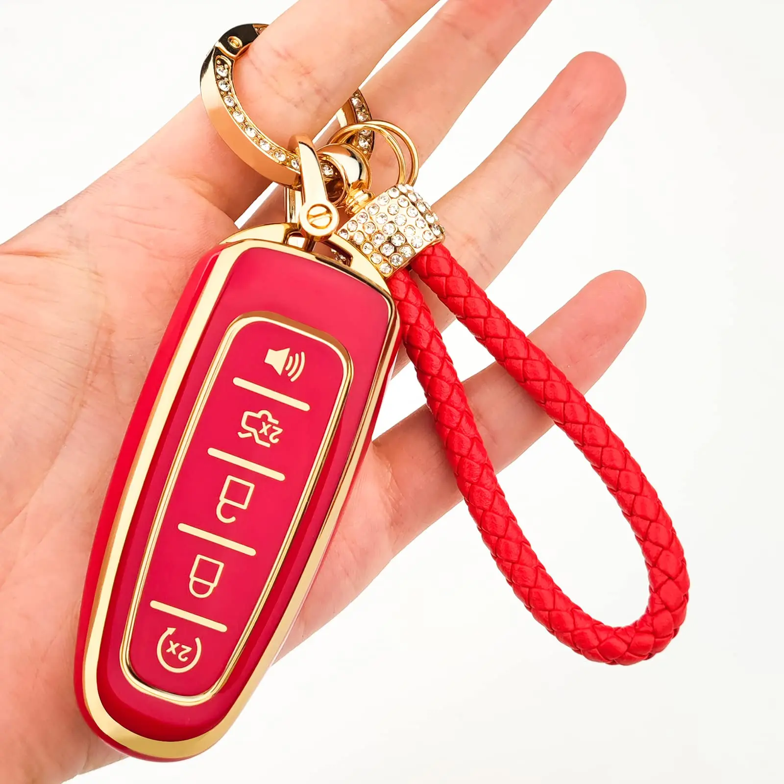 Red, +Keychain