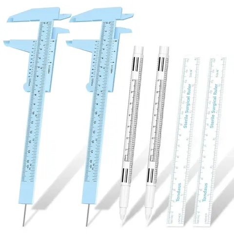 Eyebrow Measuring Ruler & Marker Pen Set, 3 Counts/set Eyebrow Measuring Tool, Professional Eyebrow Makeup Accessories for Women
