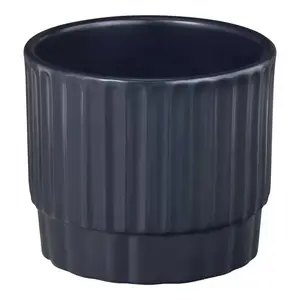 Miller Small Midnight Blue Ceramic Planter with Drainage Hole (5.9 In. L X 5.9 In. W X 5.1 In. H)