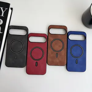Suede Texture Magnetic Phone Case For Google Pixel 9/8/7 Pro | MagSafe Compatible, Premium Suede Back, Shockproof Soft Frame | Luxury Business Protective Cover #YJGGCXFGPWGRAY