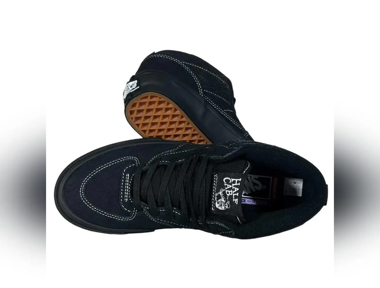 VN0A2Z34Y39 Web Dark Grey Black Skate Half Cab Vans Suede Shoes